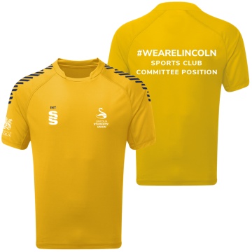 Lincoln Students Union - Dual Games Shirt - Amber - Unisex Fit