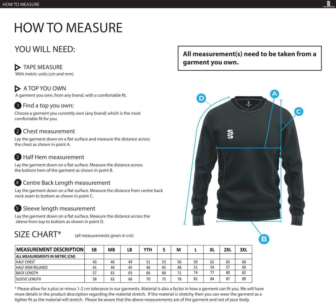 Lincoln Students Union - Run Out Top - Unisex Fit - Size Guide