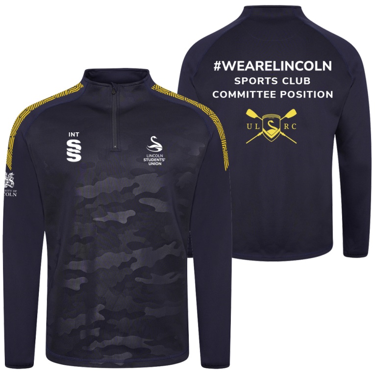 Rowing - Camo 1/4 Zip Performance Top : Navy
