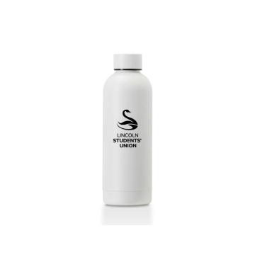 University of Lincoln - Stainless Steel Bottle - White - 500ML