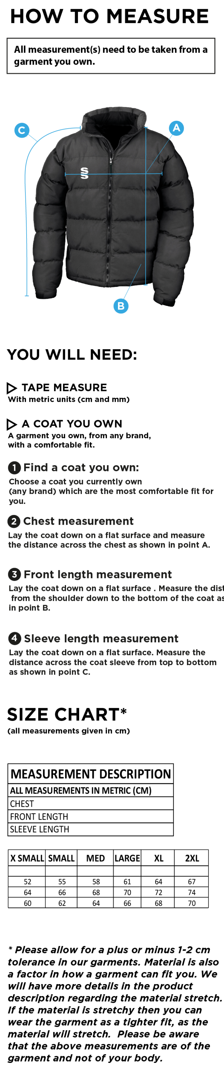 Rowing - Women's Holkham Down Feel Jacket : Navy - Size Guide