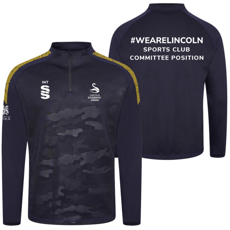 Lincoln Students Union - Camo 1/4 Zip Performance Top - Unisex Fit